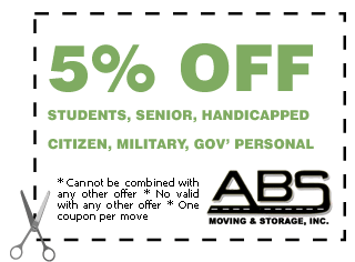 5% off for students, senior citizens, handicapped, military, government personals